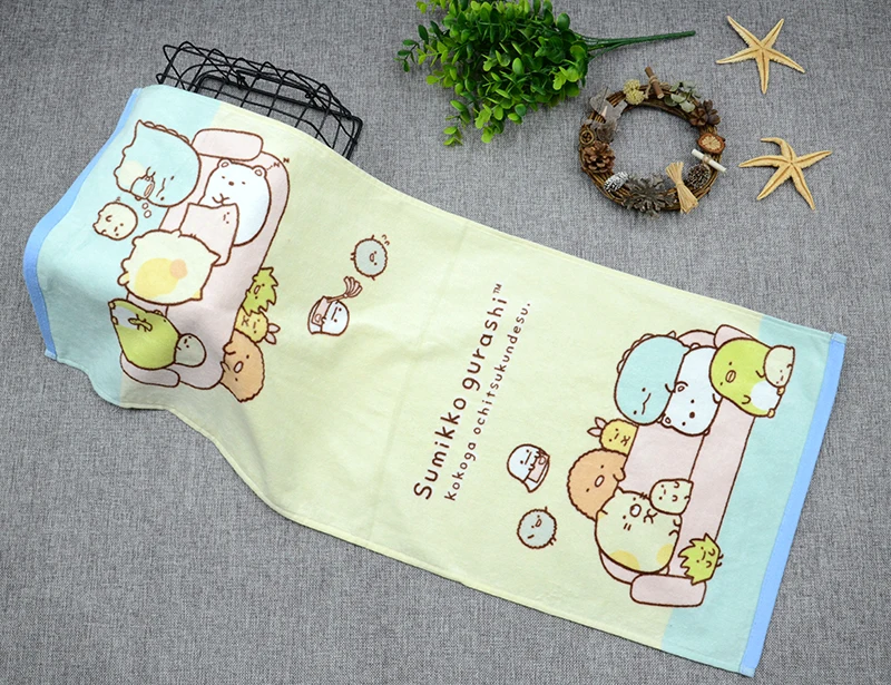 

1pcs Cartoon Sumikko Gurashi Baby Handkerchief Boys Girls Portable Towel Toweling Cotton Towels 35x75cm cep mendil taschent