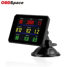 OBDSPACE P16 HUD OBD2 бортовой компьютер умный дисплей Спидометр Температура масла расход топлива OBDII диагностический инструмент