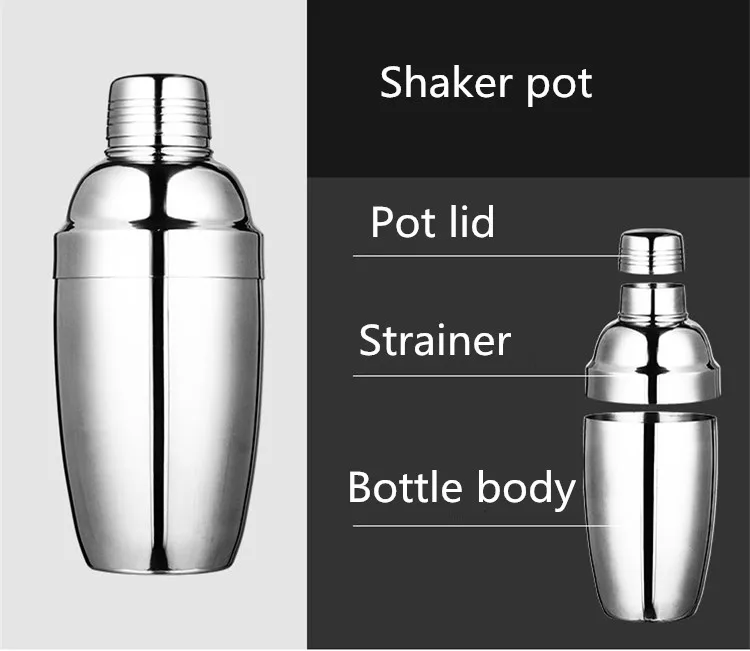 Шейкер для коктейлей из нержавеющей стали, набор шейкеров для коктейлей, легкий набор для коктейлей, набор для снежных граммов, инструменты для бара, включающие удобные