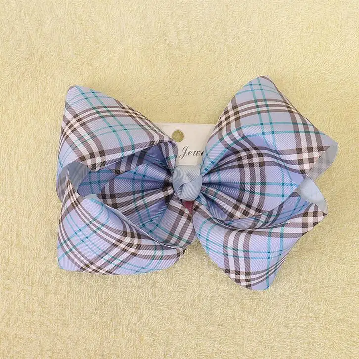 plaid ribbon hairbow5