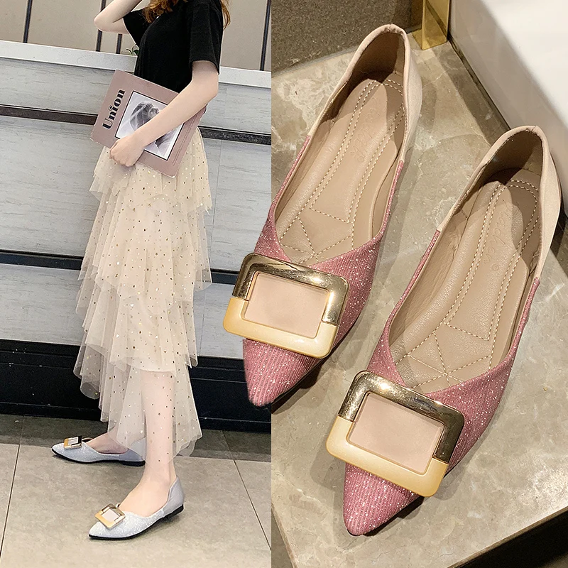 

2019 Pointed toe fashion Top quality Shoes Slip-on Women Casual flats Shallow Handmade Shoe lady anti-slip oxfords zapatos mujer
