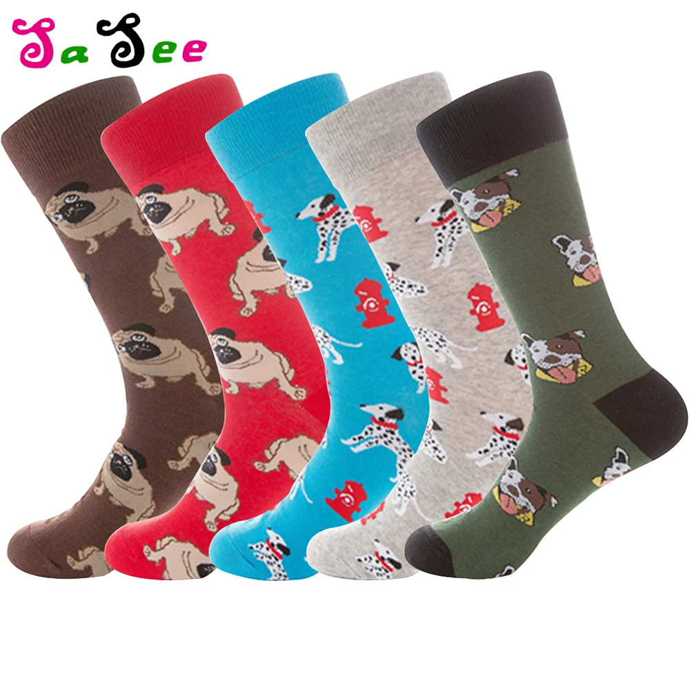 1 Pairs Unisex Cute Animal Funny Cartoon Casual Couple Happy Socks Men