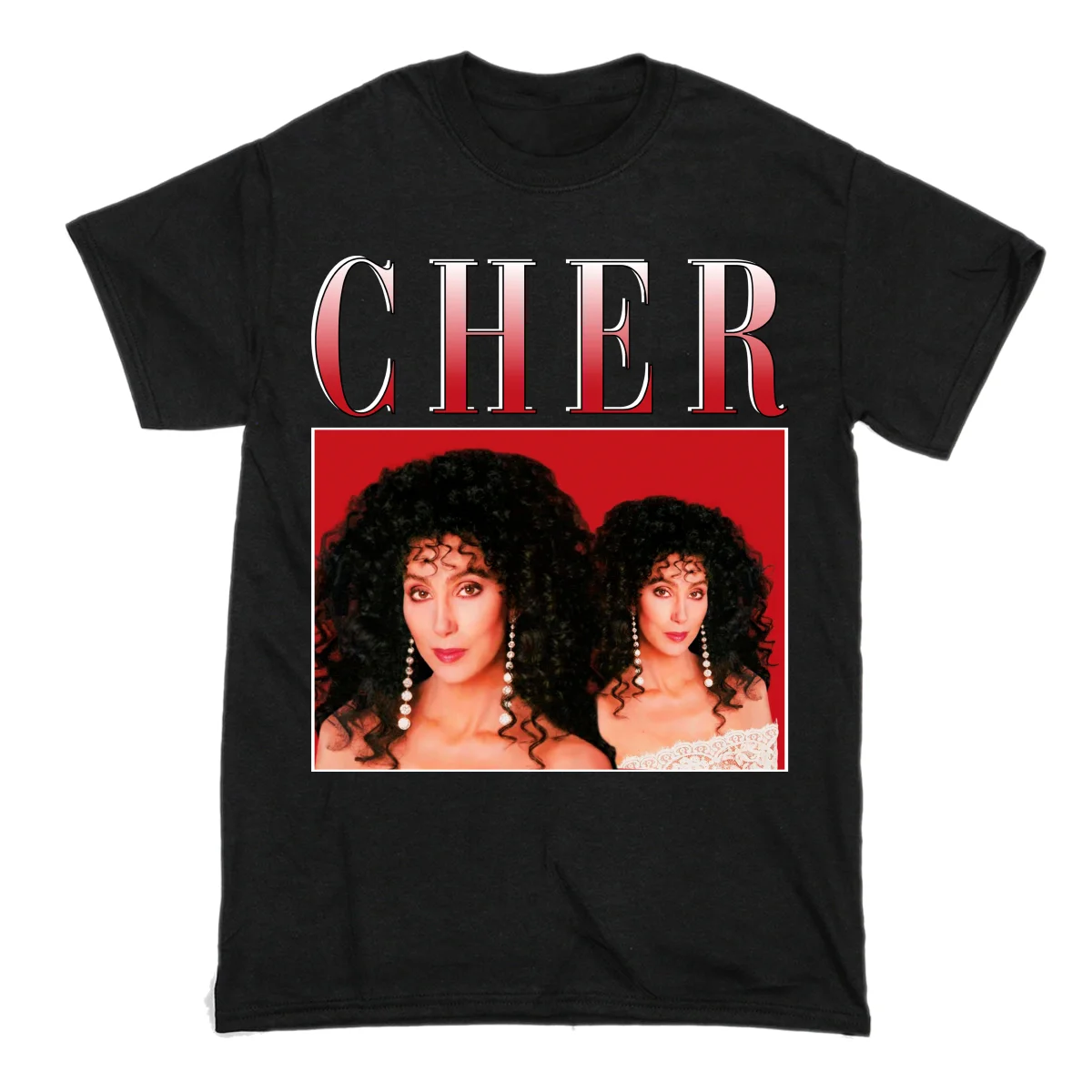 

Cher Men's Black Tees Shirt Size Cool Casual pride t shirt men Unisex New Fashion tshirt Loose Size top ajax 2018 funny