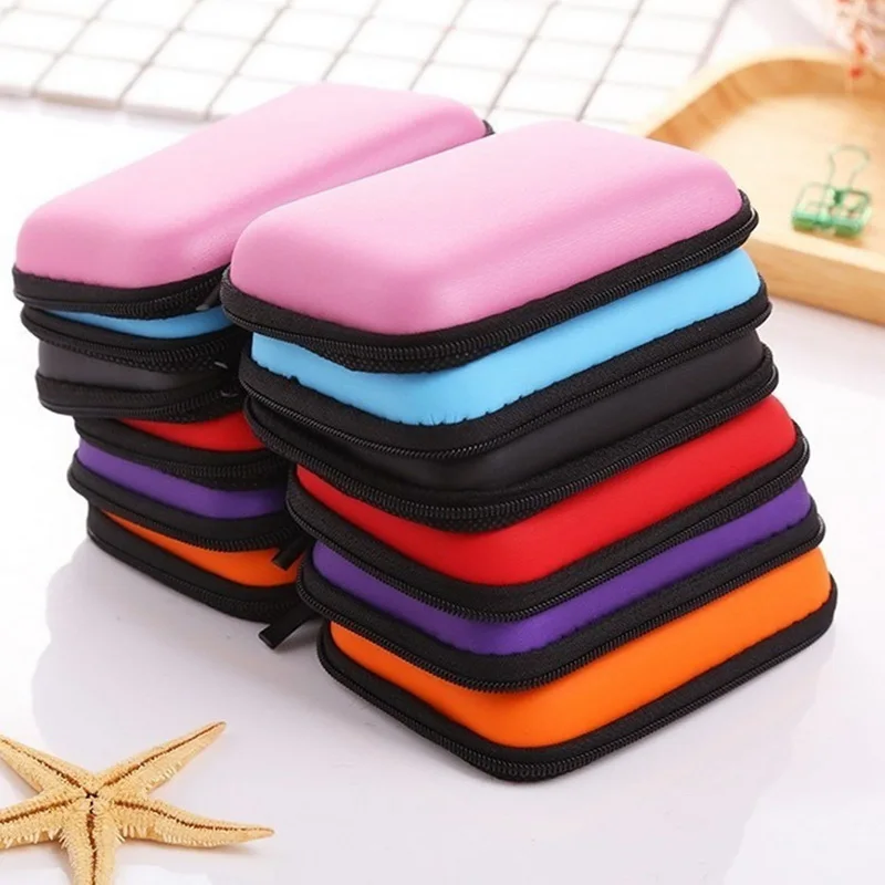 Headphone Case Travel Storage Bag For Earphone Data Cable Charger Storage Box