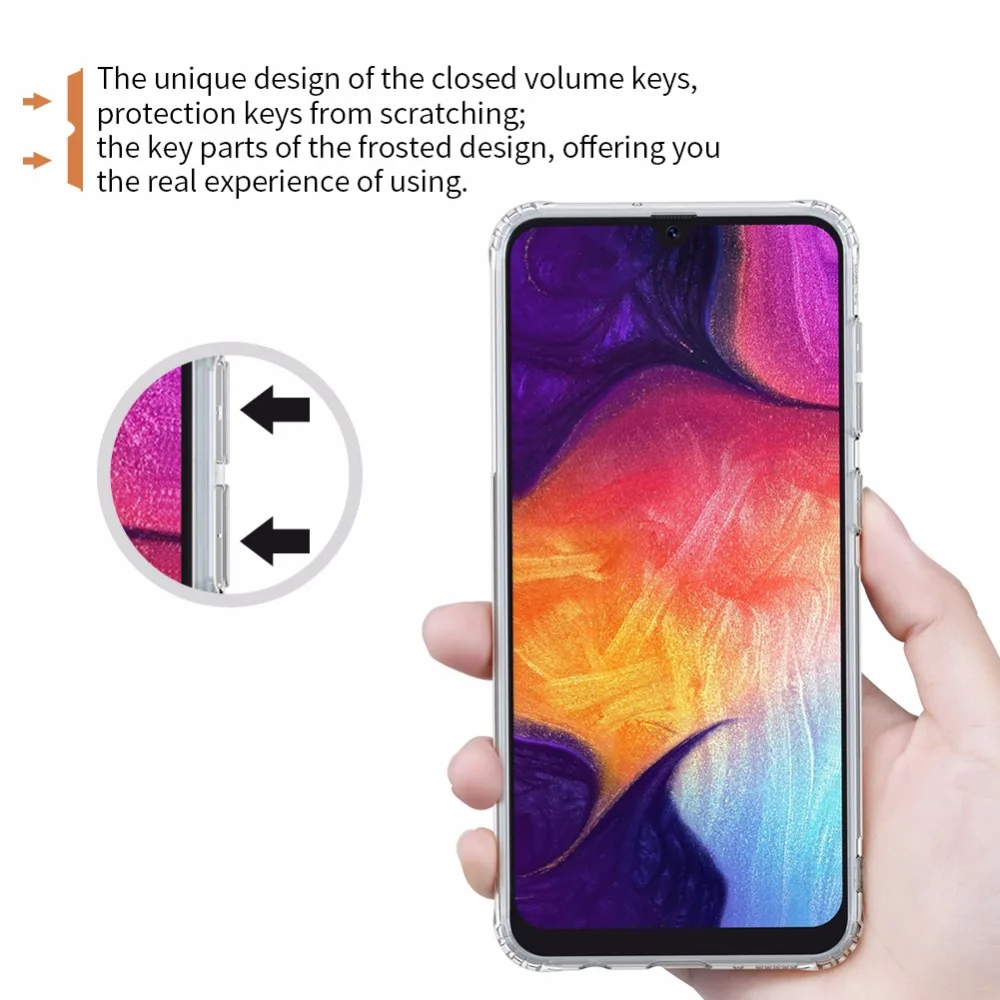 A50 Case for Samsung Galaxy A50 Nillkin TPU 0.6mm Ultra thin Phone Case Silicone Cover Crystal Clear Case for Samsung A50 Case A50 Case for Samsung Galaxy A50 Nillkin TPU 0.6mm Ultra thin Phone Case Silicone Cover Crystal Clear Case for Samsung A50 Case