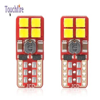 

10PCS T10 W5W 194 Canbus Car Bulb 8LED License Plate Reading Map Parking Side Marker Light Auto Lamp For Cars white ice blue