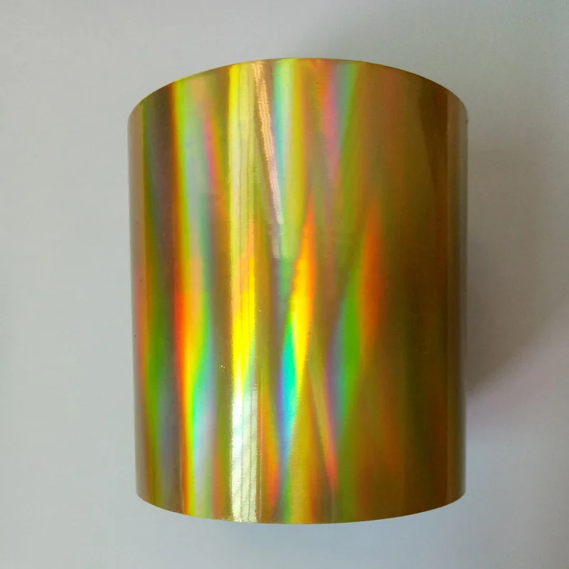 Buy 6cm Roll Laser Gold Metallic Holographic Stamping