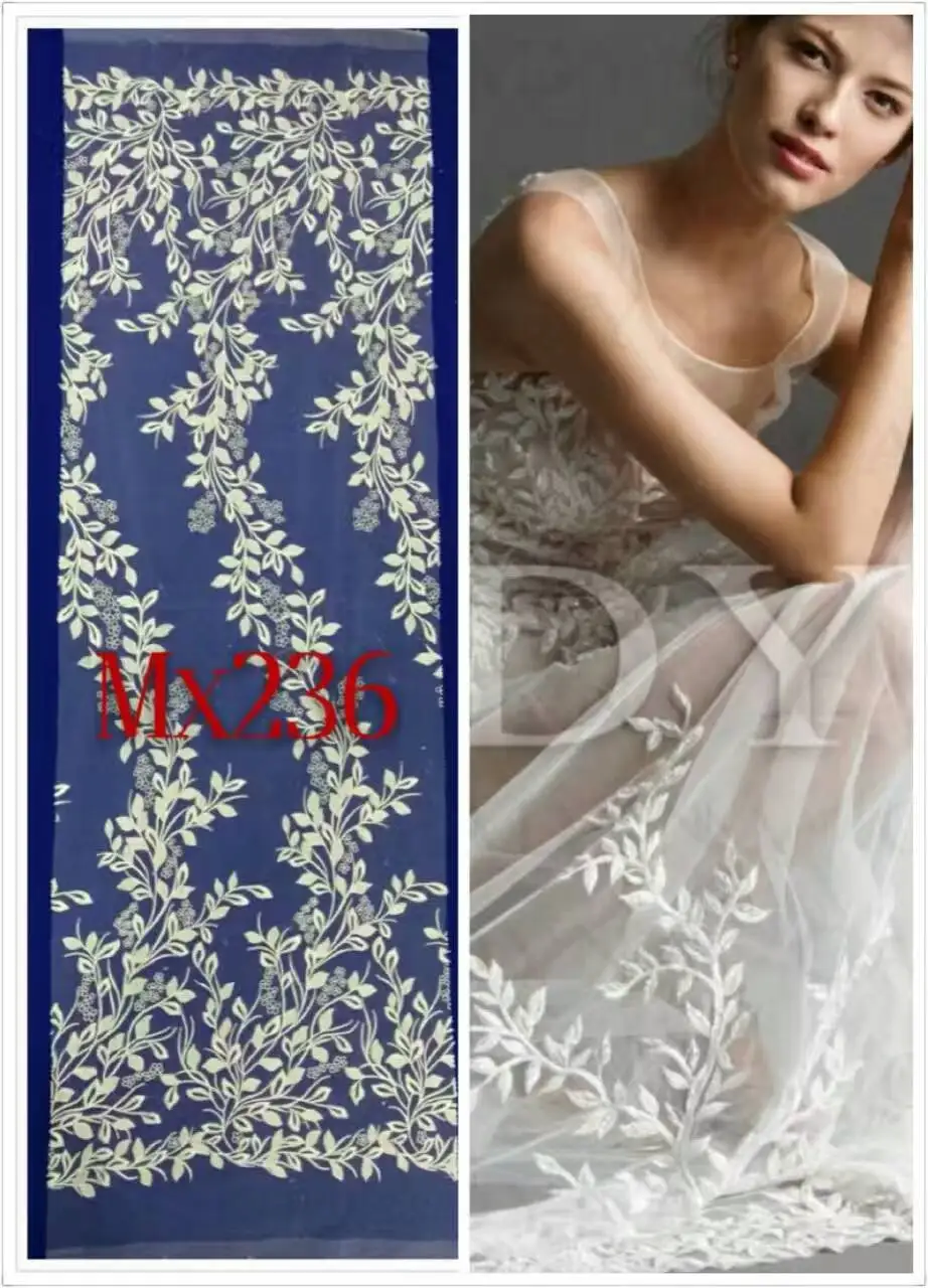 

Bestway 2017 Latest ivory African French Lace Fabric High Quality African Embroidered Tulle Lace Fabric For Wedding