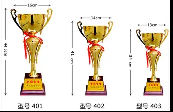 

World Cup trophy custom second runner-up third trophy free lettering design and production of blue ball football crafts statue