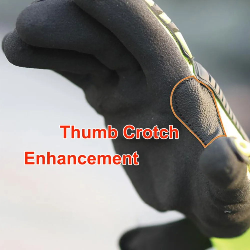 anti vibração mecânico mão luvas de corrida de proteção ansi nível a6.