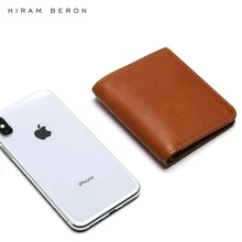 Hiram Beron пользовательское имя мужские кожаные кошельки Мужской кошелек кредитный держатель для Карт RFID блокирующий кошелек подарок для праздника Прямая поставка