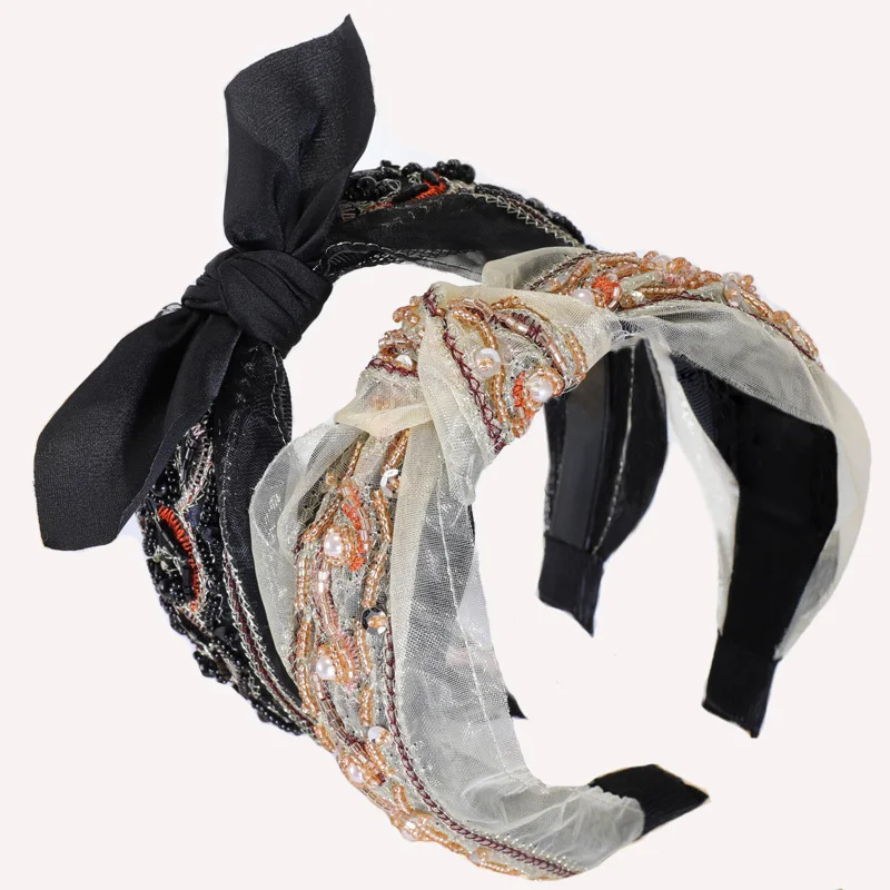 Vintage National Style Handmade Beaded Headband Adults Boutique