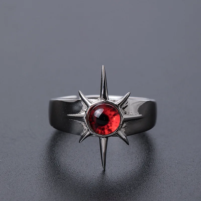 evil eye Invisible ring 100% Sterling 925 silver Jewelry Vintage Adjustable rings for lovers gift free size