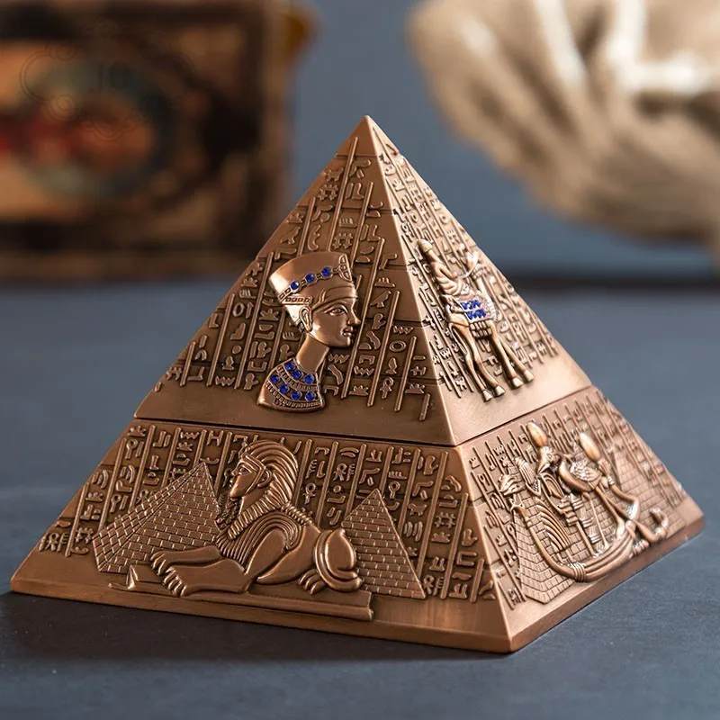 Пирамида Металлическая Пепельница домашний декор отель KTV Винтажные Украшения День отца папа подарок ElimElim