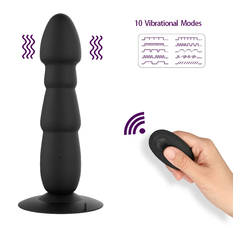 10 Speed Silicone Butt Plug With Suction Cup