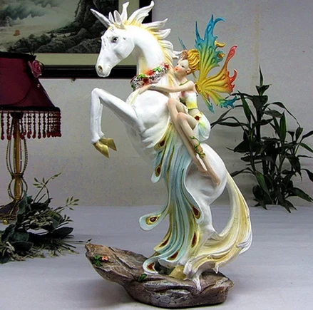 

Resin crafts beautiful flower fairy angel ornaments wedding gift ideas new home practical European home decor