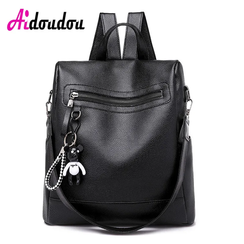 

Women Multifunction Designer Vintage backpack Female High Quality women's Retro Back pack Bag zaino mochila escolar mujer 2018