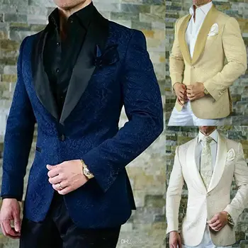 

Custom Made Groom Tuxedos Formal Shawl Lapel Wedding Bridegroom Best Men One Button Men Suits Jacket+Pants