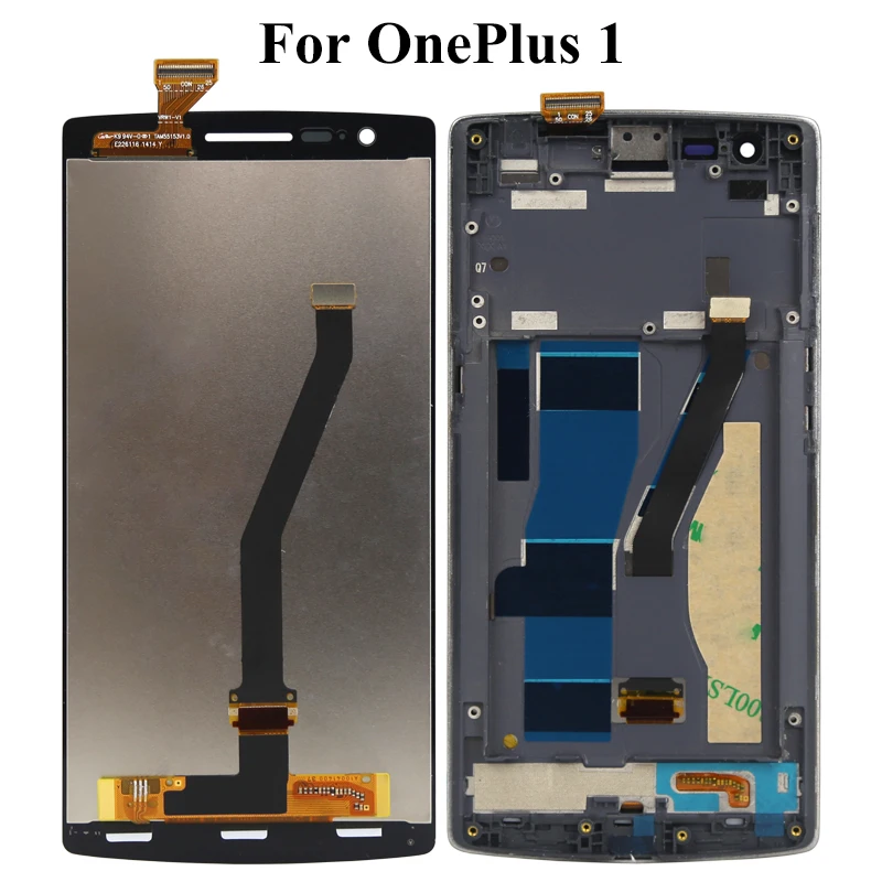 For Oneplus One A0001 LCD Display With Touch Screen Assembly Replacement With Frame Test Good For Oneplus One LCD 1+ With Tools