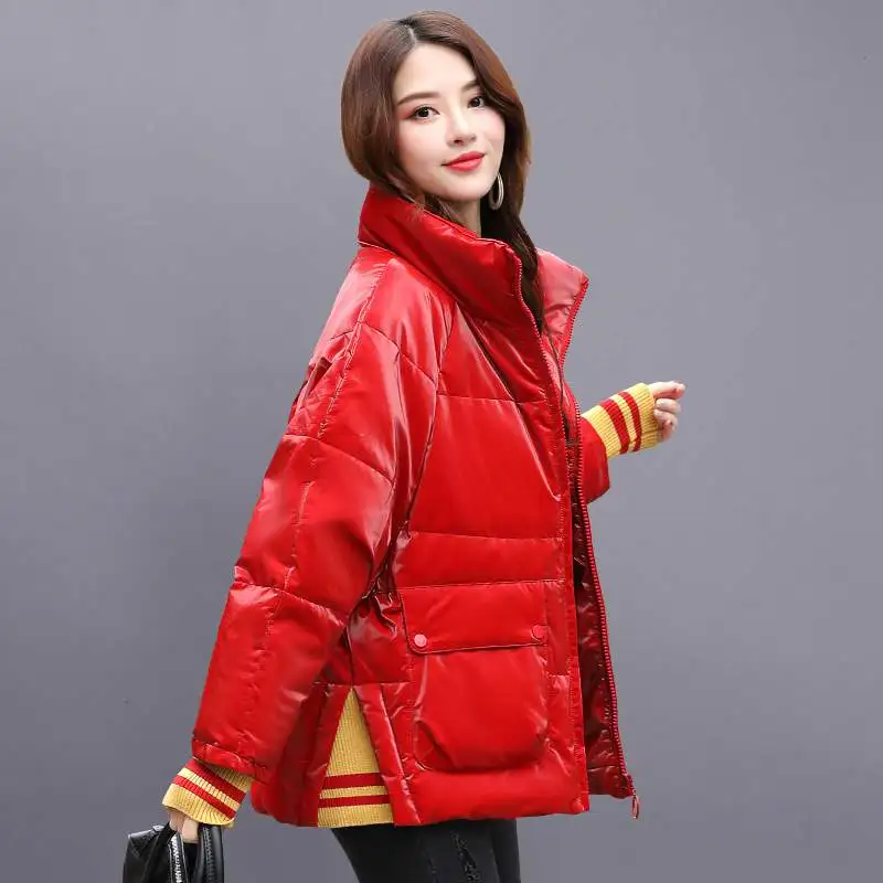 D'hiver Ly560 Lumineux Mince Chaud 2019 Haute Femmes Épais Canard Jacker Manteau Blanc Black Parkas Court Bas De Qualité Mode Visage Nouvelles red XuOPZwkiT