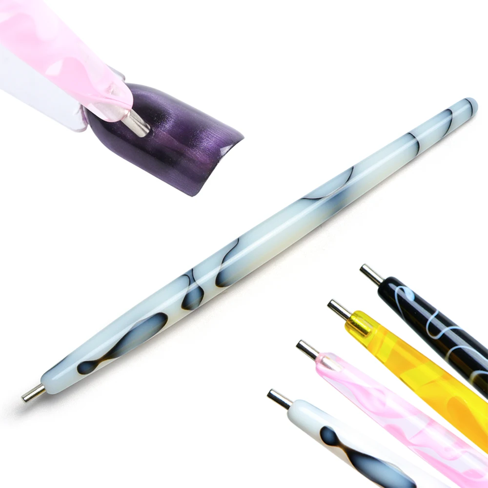 1pcs Magnet Stick Cat Eye Magnetic Pen for 3D Line Strip Effect Nail Gel Polish Drawing Manicure Tool TRA01|Магнитная палочка для