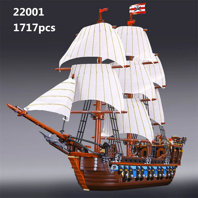 LEPIN 22001 Pirate Ship warships Model Building Kits Block Briks Toys