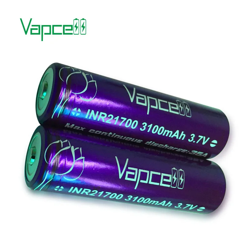 Vapcell сильнейшая мощность 21700 3100mah 35A rewrap 30T 3,7 V литиевая батарея для фонарика