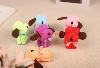 

free shipping 300PCS supplies Product Size : 20 * 20CM Festivals small Dog puppy towel gift ideas birthday gift