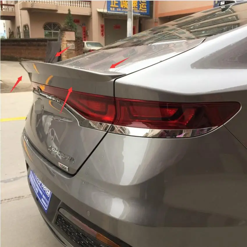 Для hyundai LAFESTA 2018 + abs пластиковый Неокрашенный цвет задний Багажник крыло багажника спойлер на крыше автомобиля интимные аксессуары