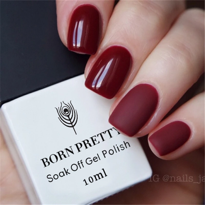 BORN PRETTY Matte Top Base Coat без вытирания Soak Off для дизайна ногтей Гель лак маникюрный УФ