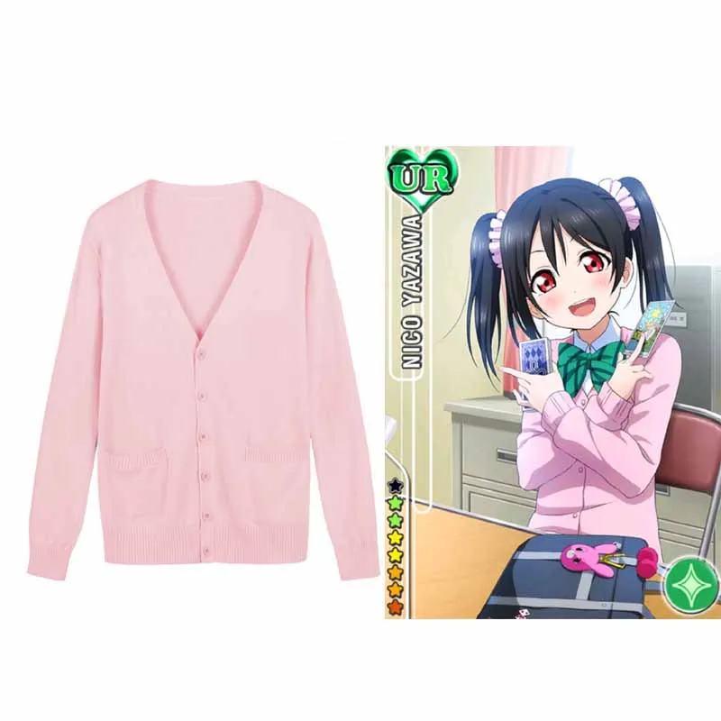 Костюм для косплея Love Live свитер Нико Ядзава из японского аниме Lovelive школьная