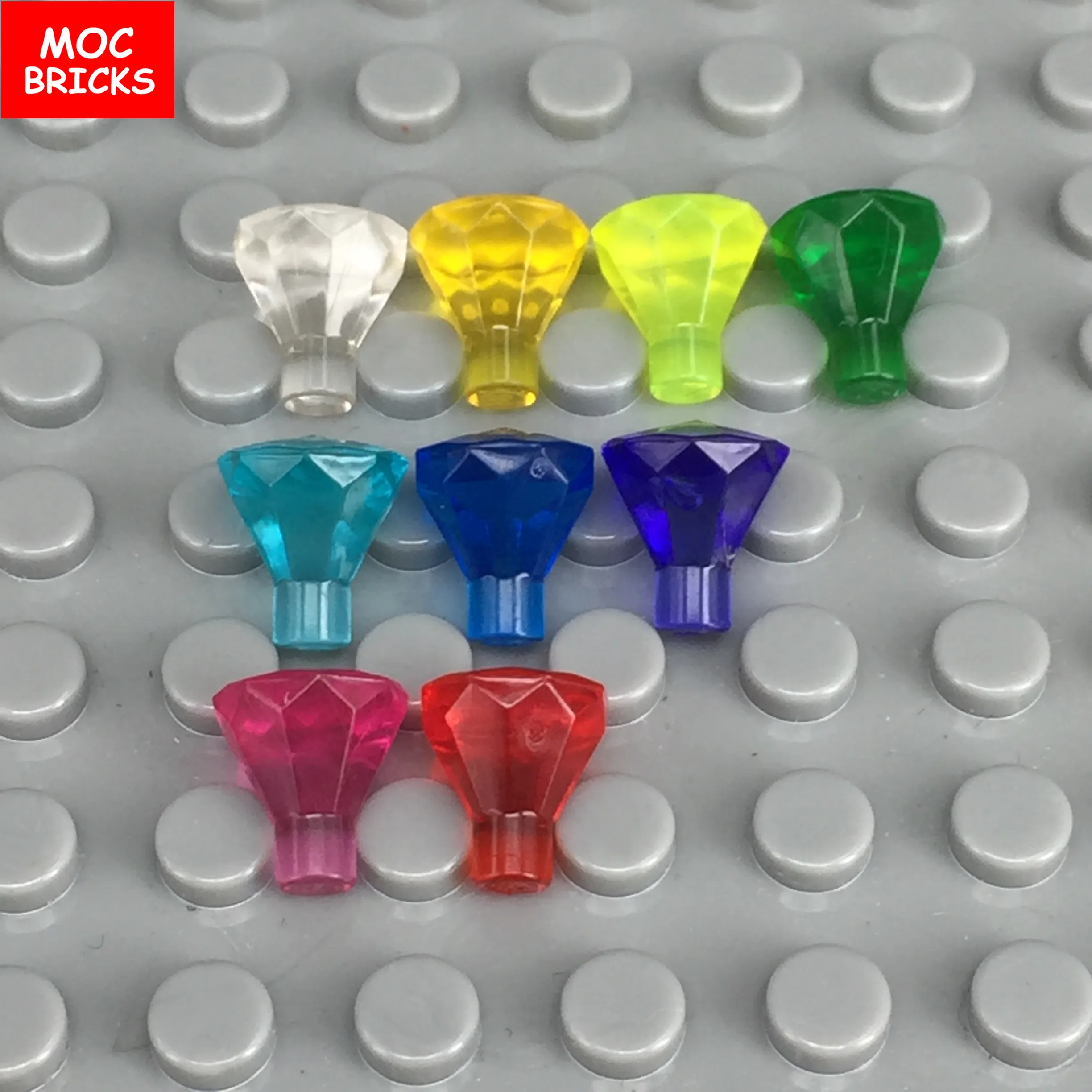 

100pcs\lot MOC Bricks Jewel Treasure Diamond Gem Random Seven Different Colors blocks bricks DIY Toys For Children Best Gifts