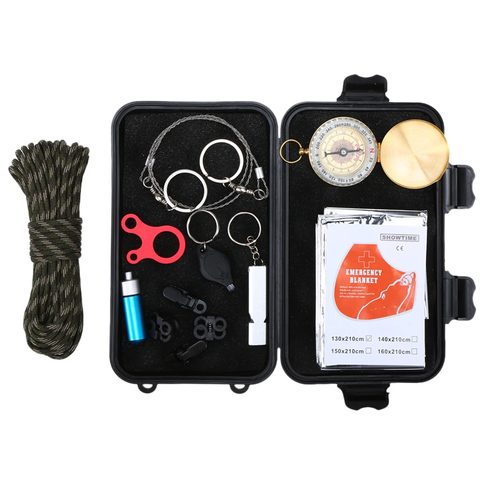 13 шт. Глянцевая белая виниловая спасательные инструменты набор для выживания для кемпинга походов путешествий приключений мульти инструменты легкий
