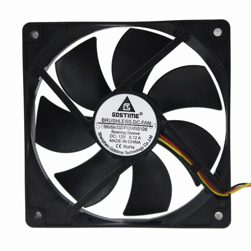 

12V 3Pin cooler 120mm x 25mm 12025 Mute PC Case System Cooling Fan