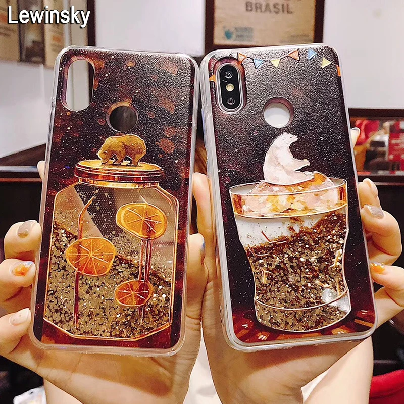 

Retro Glitter Clear PC 3D Cartoon Bear Dynamic Liquid Quicksand Phone Case For Huawei P10 P20 Lite Pro Nove 2S Honor 10 V10 Case