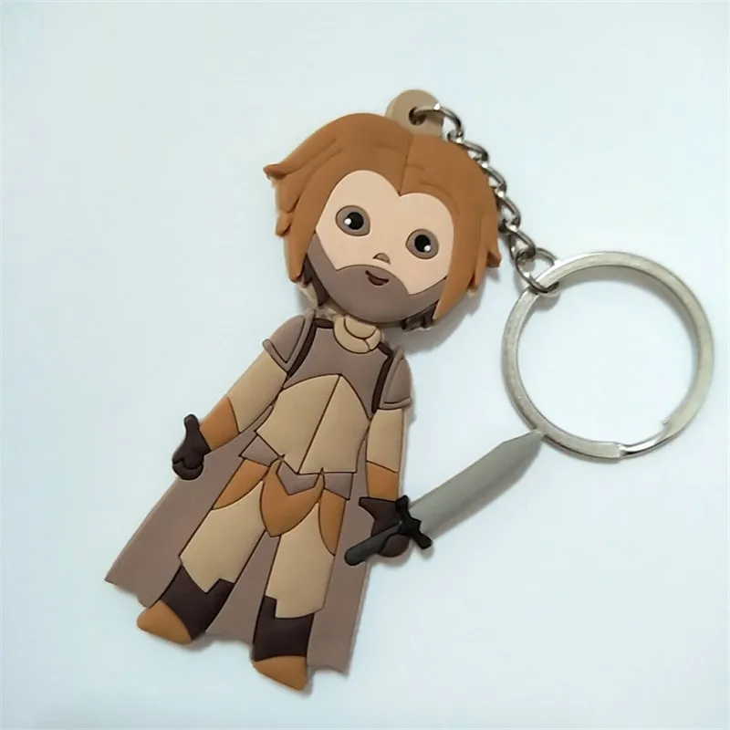 Game of Thrones PVC Figures Toys Keychain Jon Snow Daenerys Khaleesi Targaryen Night King Key Bag Pendants Dolls 10pcslot (7)