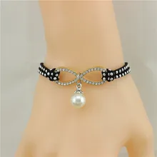 2 цвет белый бесконечности браслет для Женская мода ювелирные изделия Pulseira feminina armbanden voor vrouwen Перевозка груза падения