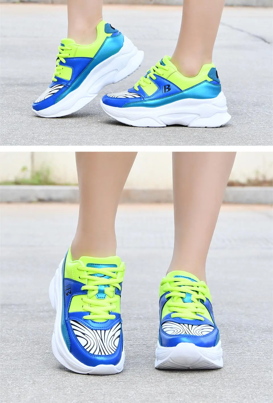 BONA/Новинка; дизайнерская женская обувь для бега; уличная спортивная обувь на танкетке; обувь на платформе; женские кроссовки для отдыха; женская модная обувь
