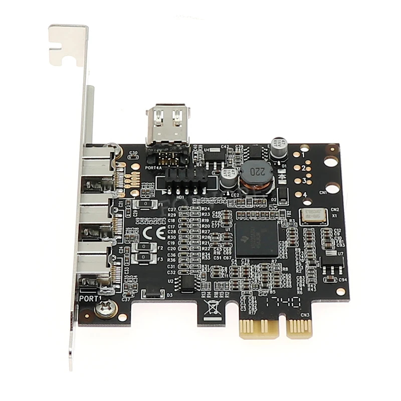 PCIE комбо 3x 1394b + 1x 1394a Firewire порты PCI Express контроллер карты 1394 ti чипсет|Платы