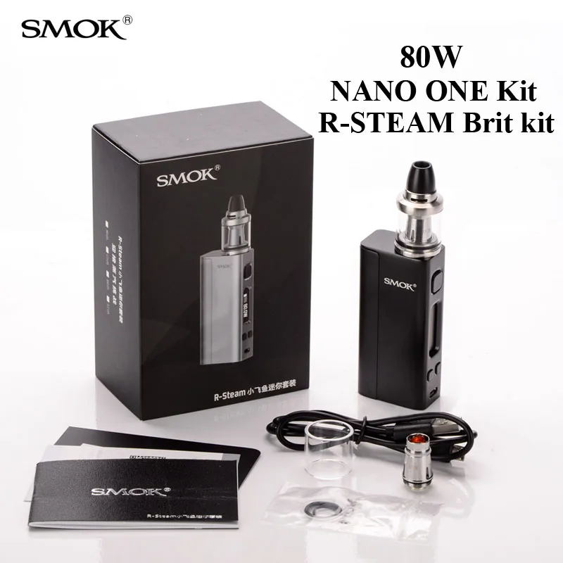 Vape Box Mod Electronic Cigarette SMOK NANO ONE R-steam Brit Kit Mech Mod E Hookah Pen 80W Good Taste Vaporizer NANO TFV4 X1040