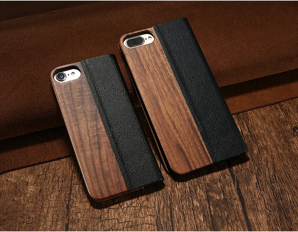 Чехол KISS, бамбуковый Деревянный чехол для телефона, для samsung S7 Edge, чехол s, слот для карт, подставка, флип-чехол для телефона, для iPhone X 10, десять, Fundas
