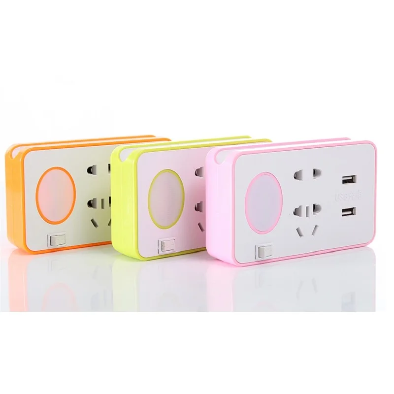 

Smart USB socket Portable Travel adapter socket Google mobile converter with Night lights extension socket power strip