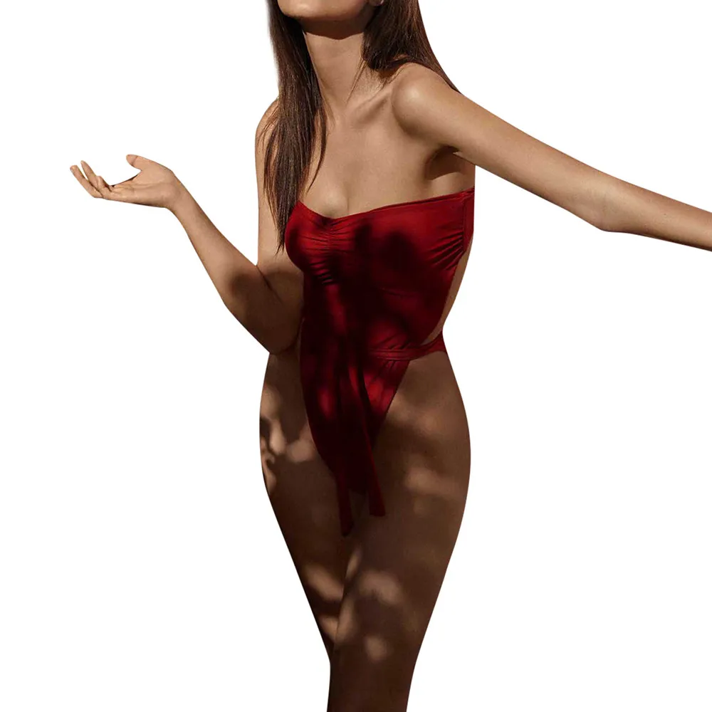 

KANCOLLE Clothes Fold Solid Sexy 2019 Swimsuit Women Piece Of Bathing Suit Beachwear Swimwear Women 1PC Summer Clothes Ladies