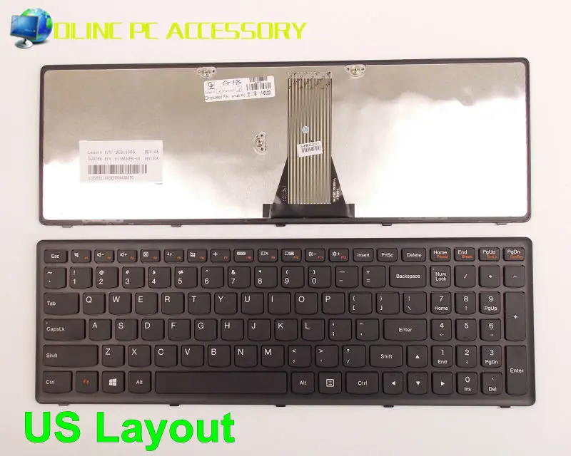 Новая клавиатура для ноутбука английской версии Lenovo Ideapad S500 S500-IFI S500-ITH S510 S510P Touch 15