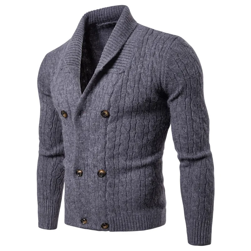 ^*Best Offers 2018 Autumn new youth Men's Solid color Thick Sweater Men's V-neck Thick Casual Sweater Color Gray / Black / Apricot Size M-XXL