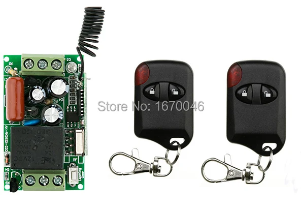 

New AC220V 10A 1CH RF Wireless Remote Control Switch System Transmitter with Two-button Receiver Smart Home Switch Learning Code