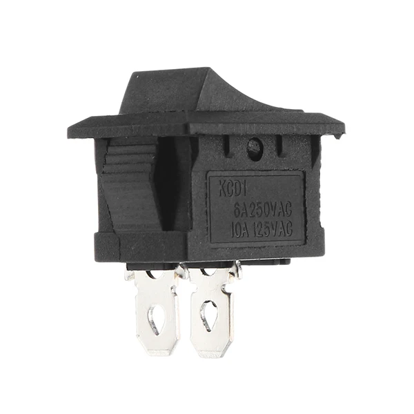 10pcs Rocker Switchs Copper Boat Rocker Switch 2-Pin Plastic Button ON/Off SPST