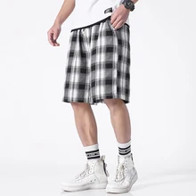 Новые модные мужские шорты клетчатые пляжные шорты мужские s повседневные мужские бермуды летние мужские клетчатые шорты Классический дизайн плюс размер 5XL