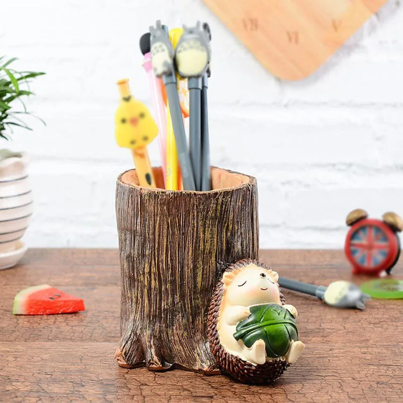 

Pen Pencil Holder Cup Cute Hedgehog Desk Organizer Container Stationery Storage for Home Office MJJ88