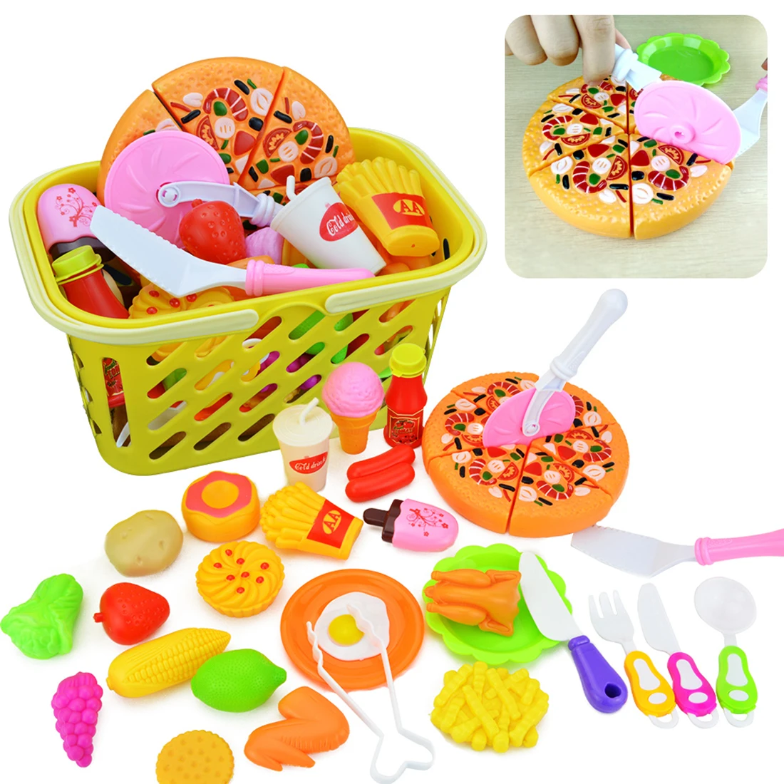 

Children Pretend & Play Fruit Vegetable Cutting Toy Early Development and Education Learning Skill Kitchen Toy for Baby